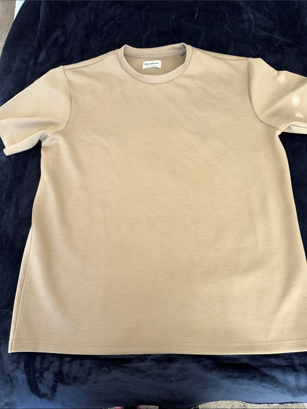 Men's Short-Sleeve Crewneck Tee in Light Beige by Unknown